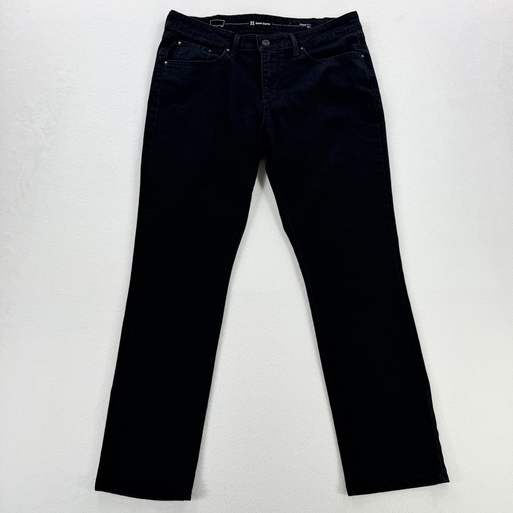 Levi's Demi Curve Jeans Womens 31x30 Black Classic Rise Stretch Denim Irregular